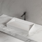 Monblari Sink Basin White Rectangular Solid Surface Basins 600mm