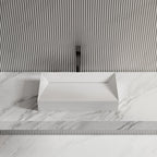 Monblari Sink Basin White Rectangular Solid Surface Basins 600mm