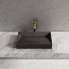 Monblari Sink Basin Black Rectangular Solid Surface Basins 600mm