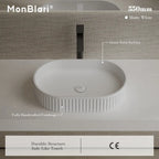 MonBlari TW-A8121 White Solid Surface Countertop Basin 550mm