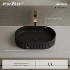 MonBlari TW-A8121 Black  Solid Surface Countertop Basin 550mm
