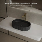 MonBlari TW-A8121 Black  Solid Surface Countertop Basin 550mm