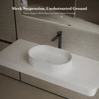 MonBlari TW-A8121 White Solid Surface Countertop Basin 550mm