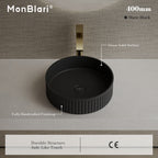 MonBlari TW-A8129 Black Solid Surface Countertop Basin 400mm