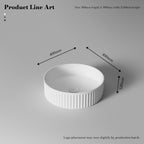 MonBlari TW-A8129 White Solid Surface Countertop Basin 400mm