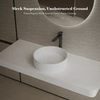 MonBlari TW-A8129 White Solid Surface Countertop Basin 400mm