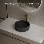 MonBlari TW-A8129 Black Solid Surface Countertop Basin 400mm