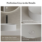 MonBlari TW-A8129 White Solid Surface Countertop Basin 400mm