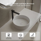MonBlari TW-A8129 White Solid Surface Countertop Basin 400mm