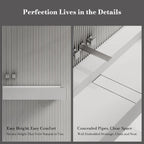 MonBlari TW-G211 Solid Surface Wall-Mounted Basin Bathroom Sink 800mm - 1200mm