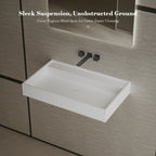MonBlari TW-G251 Solid Surface Fluted Wall-Mounted Basin