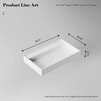 MonBlari TW-G251 Solid Surface Fluted Wall-Mounted Basin