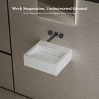 MonBlari TW-G271 Solid Surface Wall-Mounted Basin Bathroom Sink 450mm