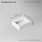 MonBlari TW-G271 Solid Surface Wall-Mounted Basin Bathroom Sink 450mm