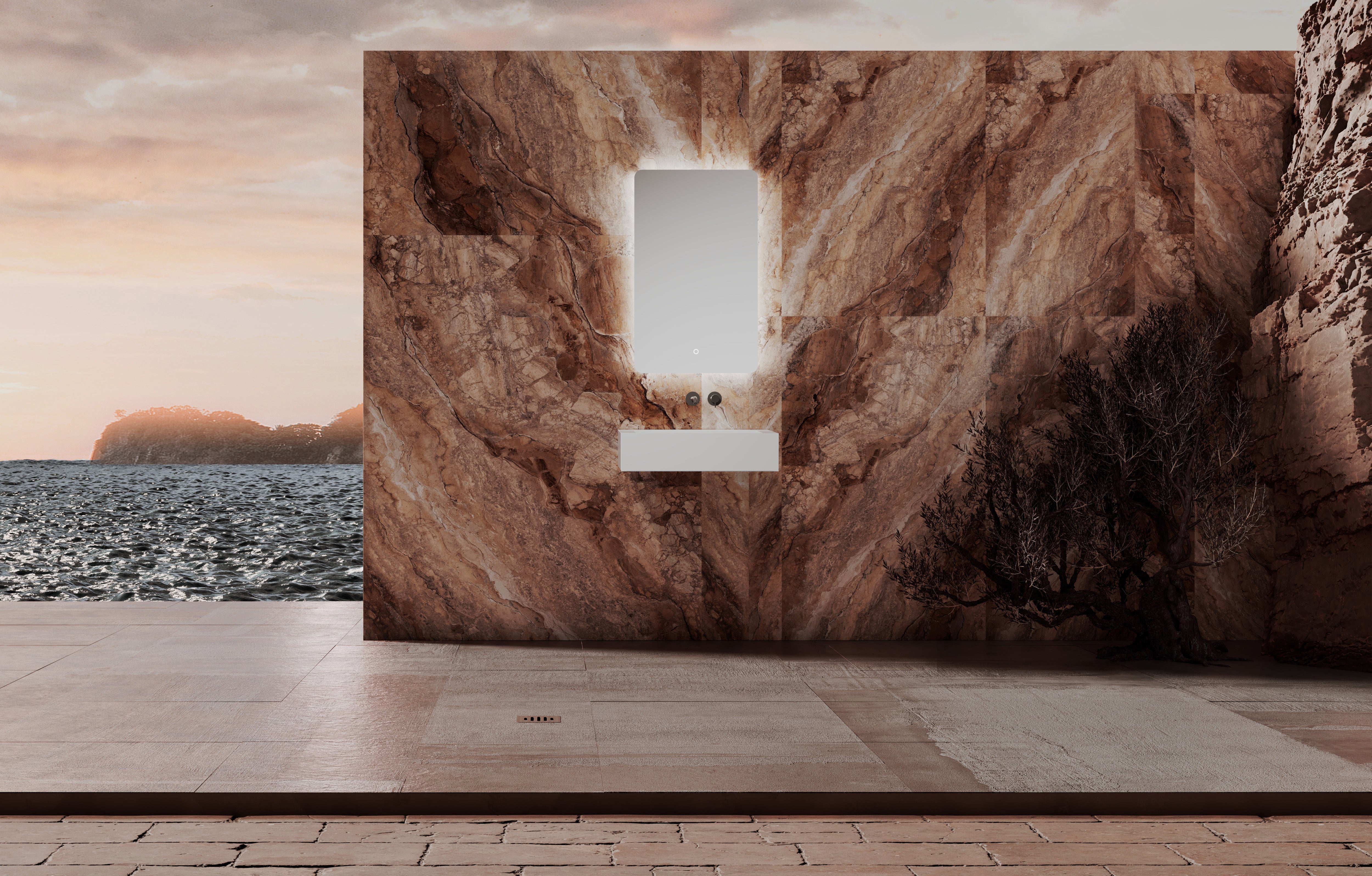 MonBlari TW-G272 Wall-Mounted Basin Front View Main image