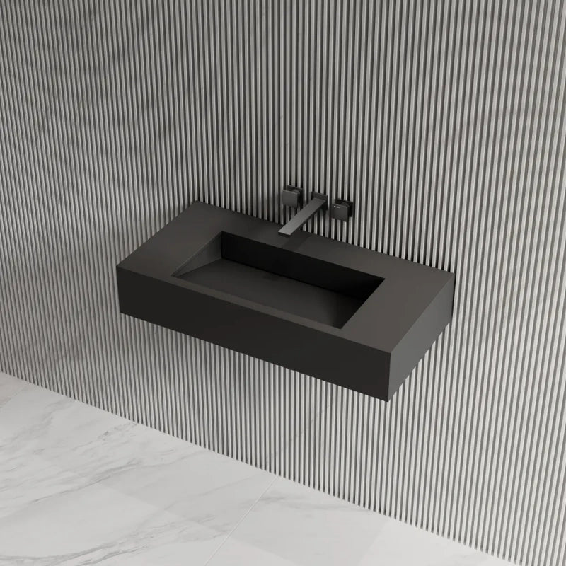 MonBlari TW-G273 Solid Surface Wall-Mounted Basin 800mm
