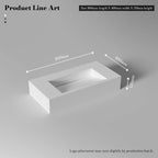 MonBlari TW-G273 White Solid Surface Wall-Mounted Basin 800mm