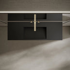 MonBlari TW-G276 Rectangular Solid Surface Wall-Mounted Sink with Direct Drain