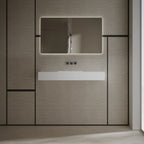 MonBlari TW-G276 Rectangular Solid Surface Wall-Mounted Sink with Direct Drain