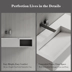MonBlari TW-G281 Solid Surface Wall-Mounted Basin Bathroom Sink 800mm