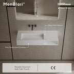 MonBlari TW-G282 White Solid Surface Wall-Mount Basin 1000mm