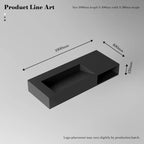 MonBlari TW-G282 Black Solid Surface Wall-Mount Basin 1000mm