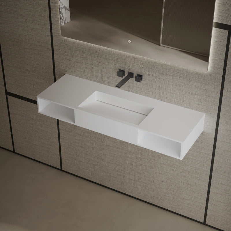 MonBlari Wall-Hung Washbasins Dual Storage 1200mm