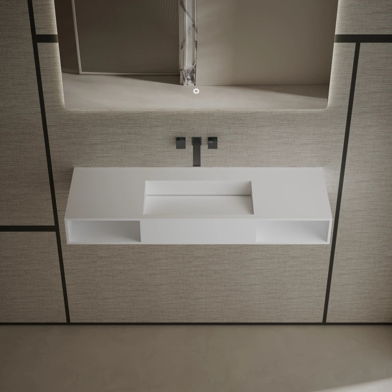MonBlari Wall-Hung Washbasins Dual Storage 1200mm