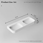 MonBlari TW-G286 Wall-Mounted Double Bathroom Sink Fluted Design 1200mm