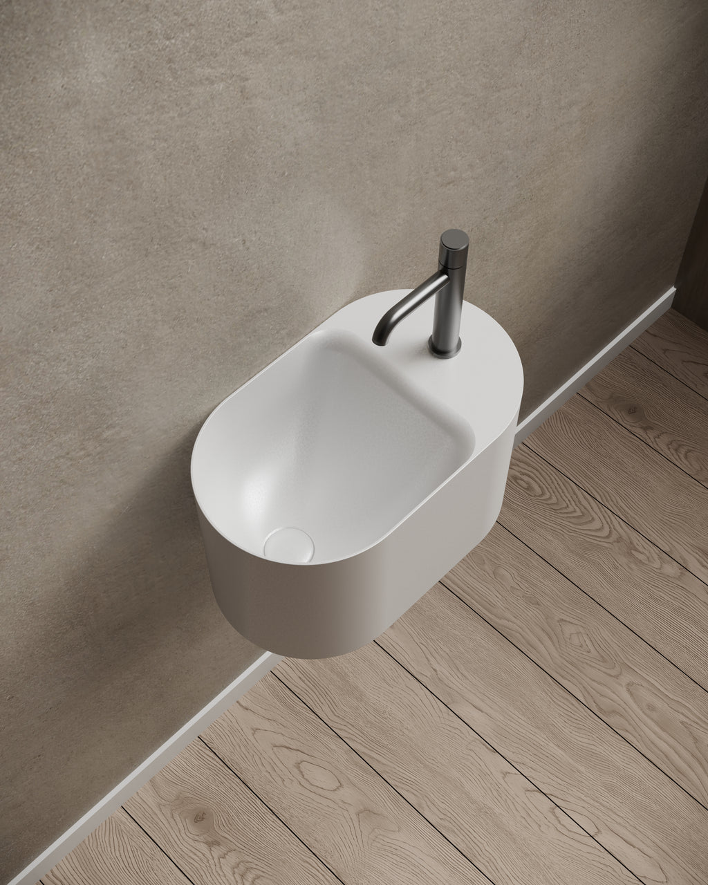 MonBlari TW-G901 Solid Surface Wall-Mounted Basin