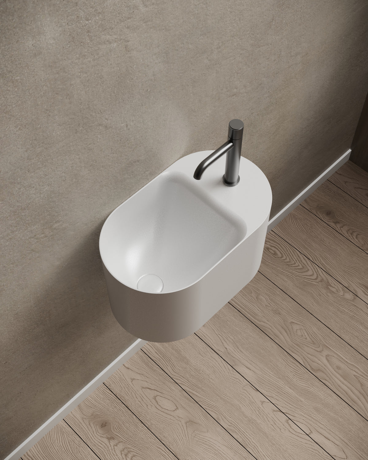 MonBlari TW-G901 Solid Surface Wall-Mounted Basin