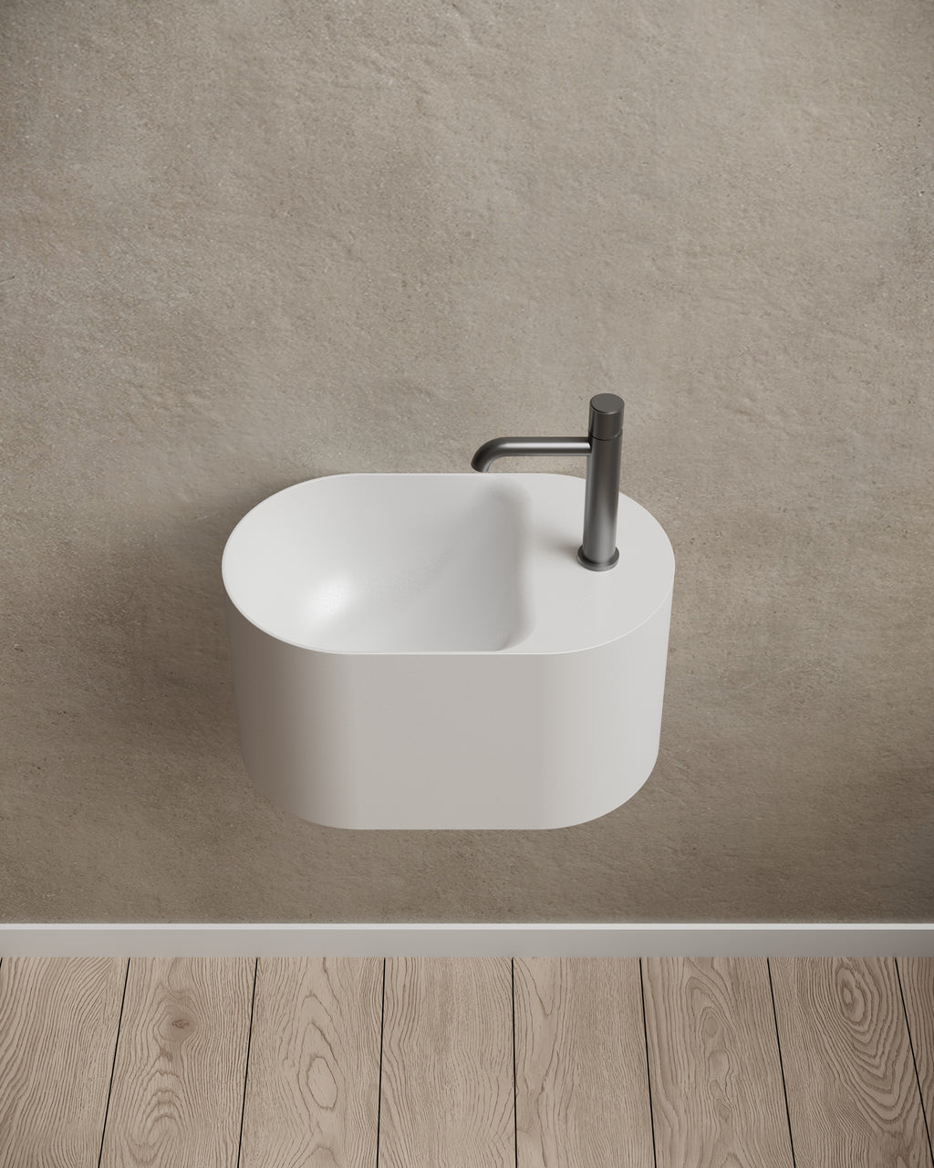 MonBlari TW-G901 Solid Surface Wall-Mounted Basin