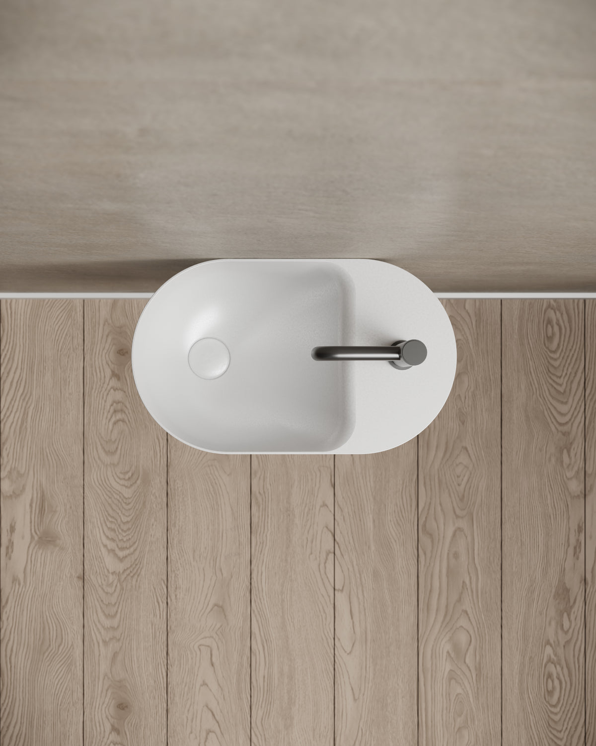 MonBlari TW-G901 Solid Surface Wall-Mounted Basin