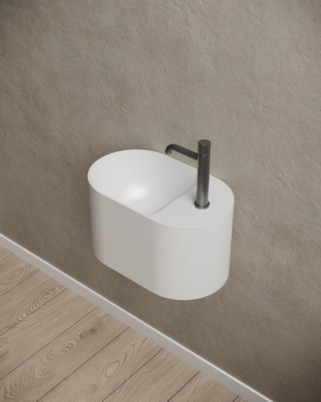 MonBlari TW-G901 Solid Surface Wall-Mounted Basin
