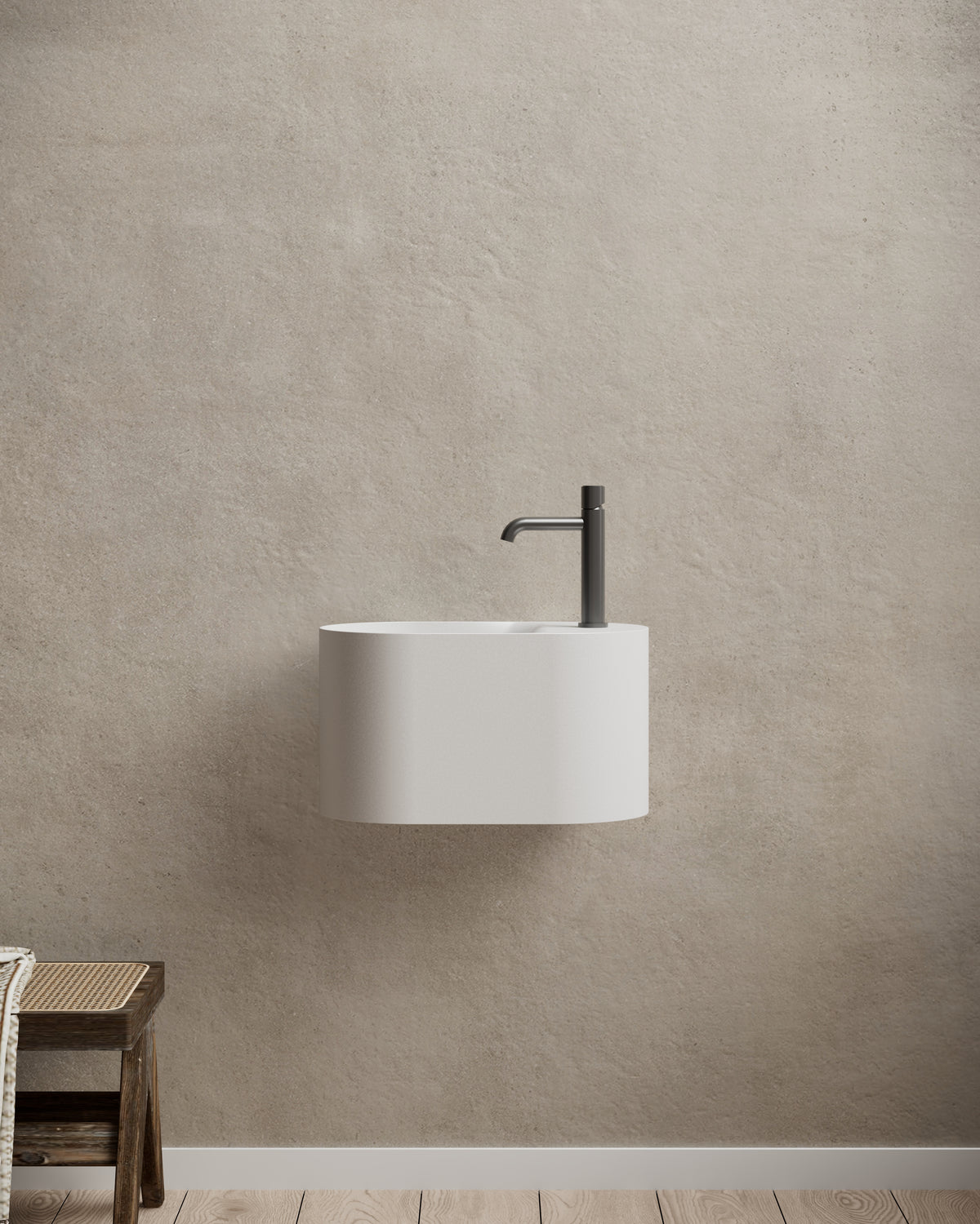 MonBlari TW-G901 Solid Surface Wall-Mounted Basin