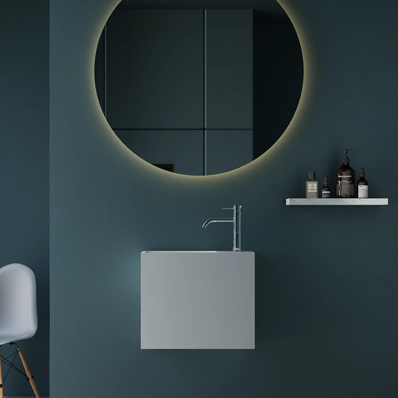 MonBalri Basin Bathroom With Overflow and Single Faucet Hole