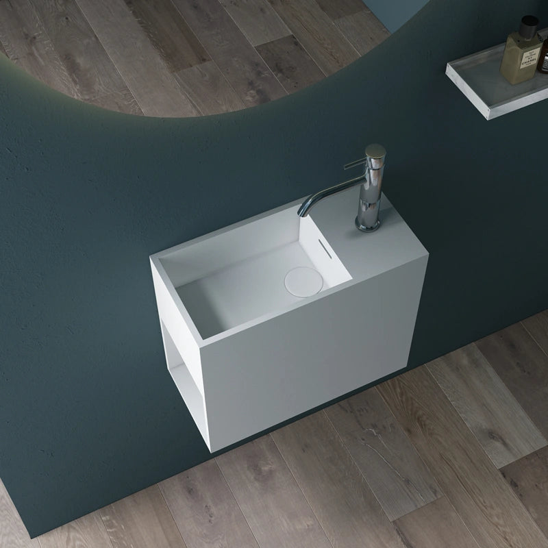 MonBalri Basin Bathroom With Overflow and Single Faucet Hole