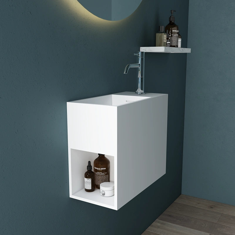 MonBalri Basin Bathroom With Overflow and Single Faucet Hole