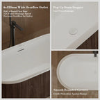 MonBlari TW-M21 Wood Veneer Acrylic Freestanding Bathtub 1700mm