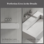 MonBlari TW-G272 Solid Surface Wall-Mounted Basin 600mm
