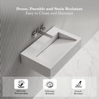 MonBlari TW-G272 Solid Surface Wall-Mounted Basin 600mm