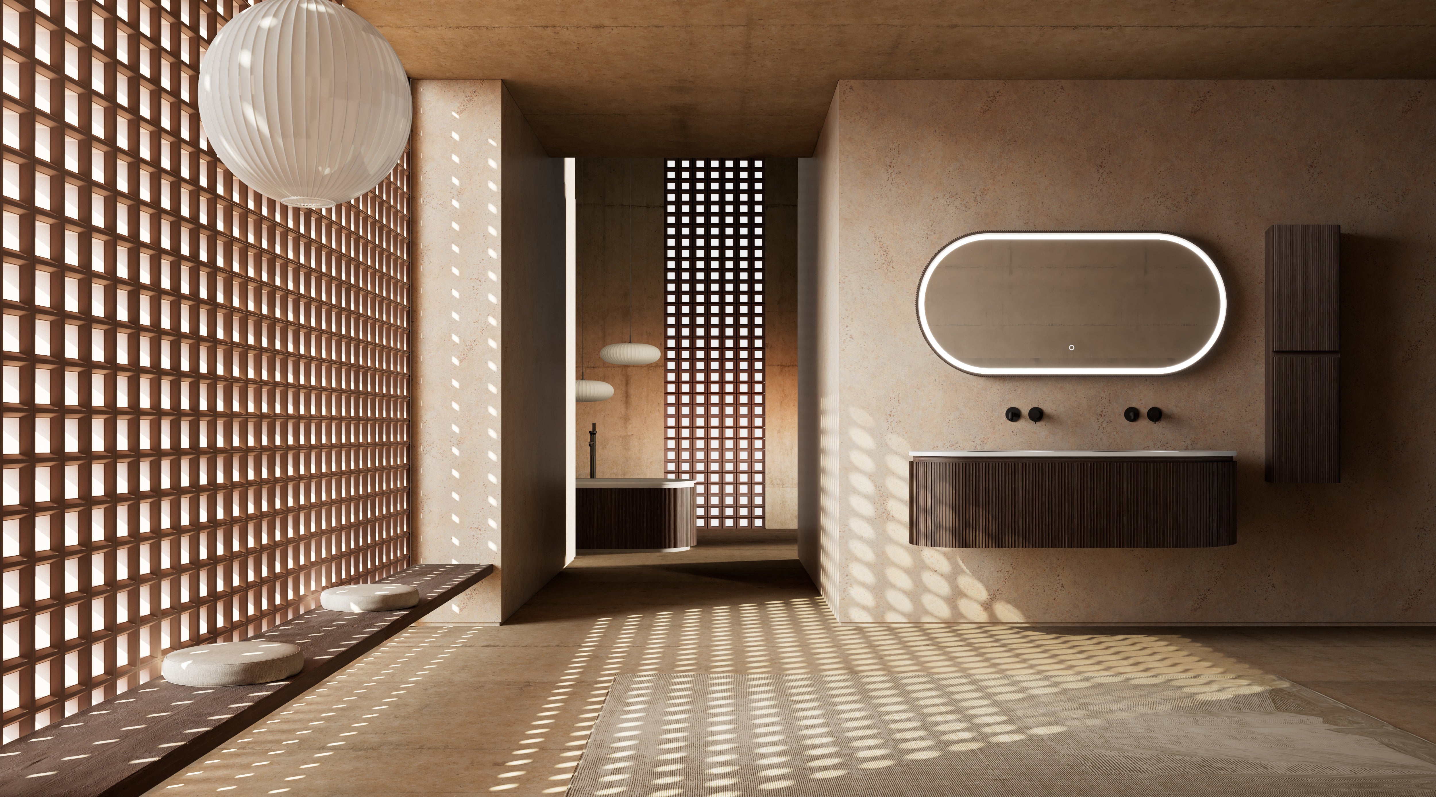 MonBlari MW-V0602 double vanity units with mirror-1500mm front view Main image