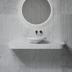 MonBlari VENUS Series Marble Ruffle Vessel Bowl Bathroom Sink