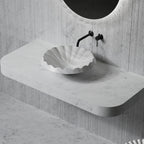 MonBlari VENUS Series Marble Ruffle Vessel Bowl Bathroom Sink