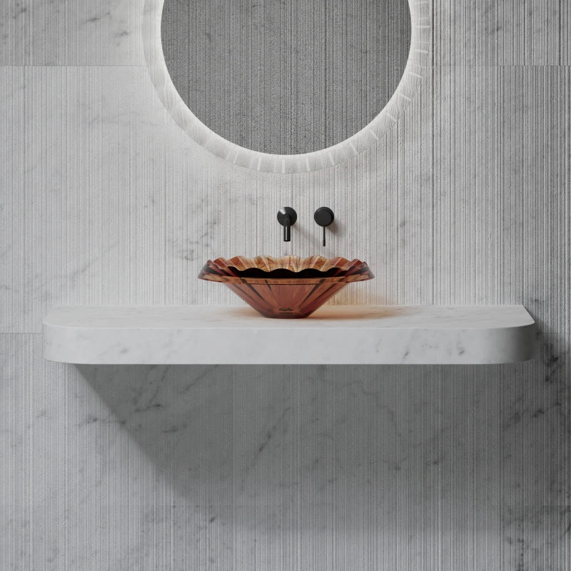 MonBlari VENUS Series Clear Transparent Bathroom Vessel Sink