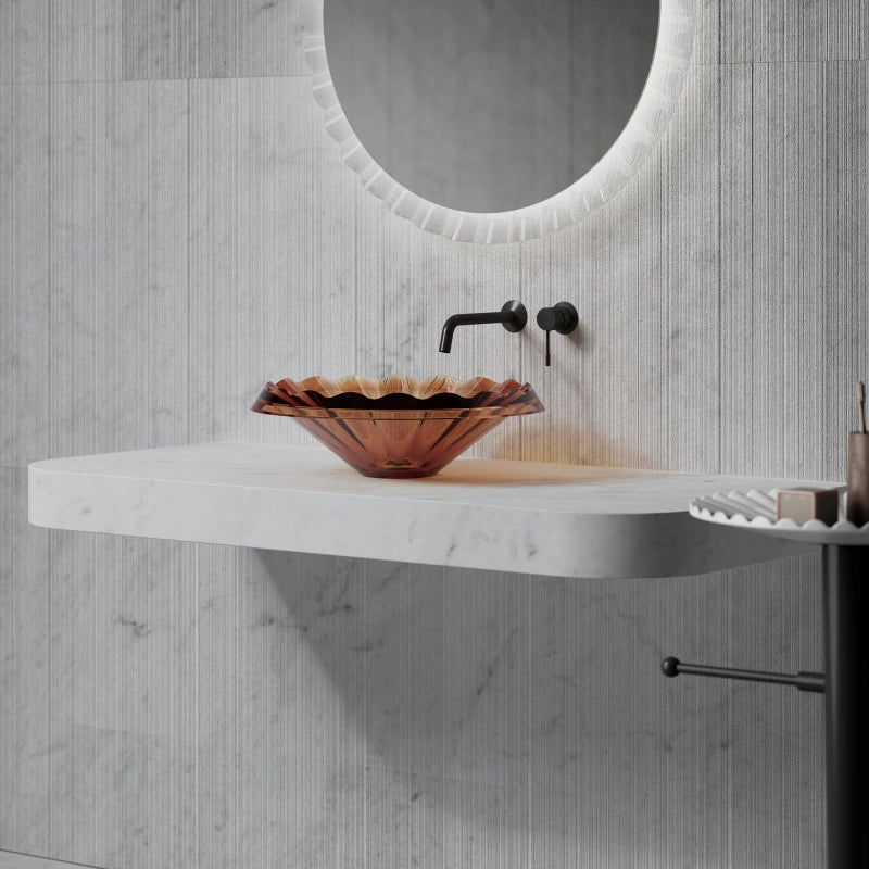 MonBlari VENUS Series Clear Transparent Bathroom Vessel Sink