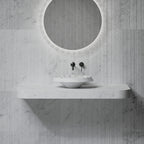 MonBlari VENUS Series Sculptural Ruffle Marble Countertop Basin