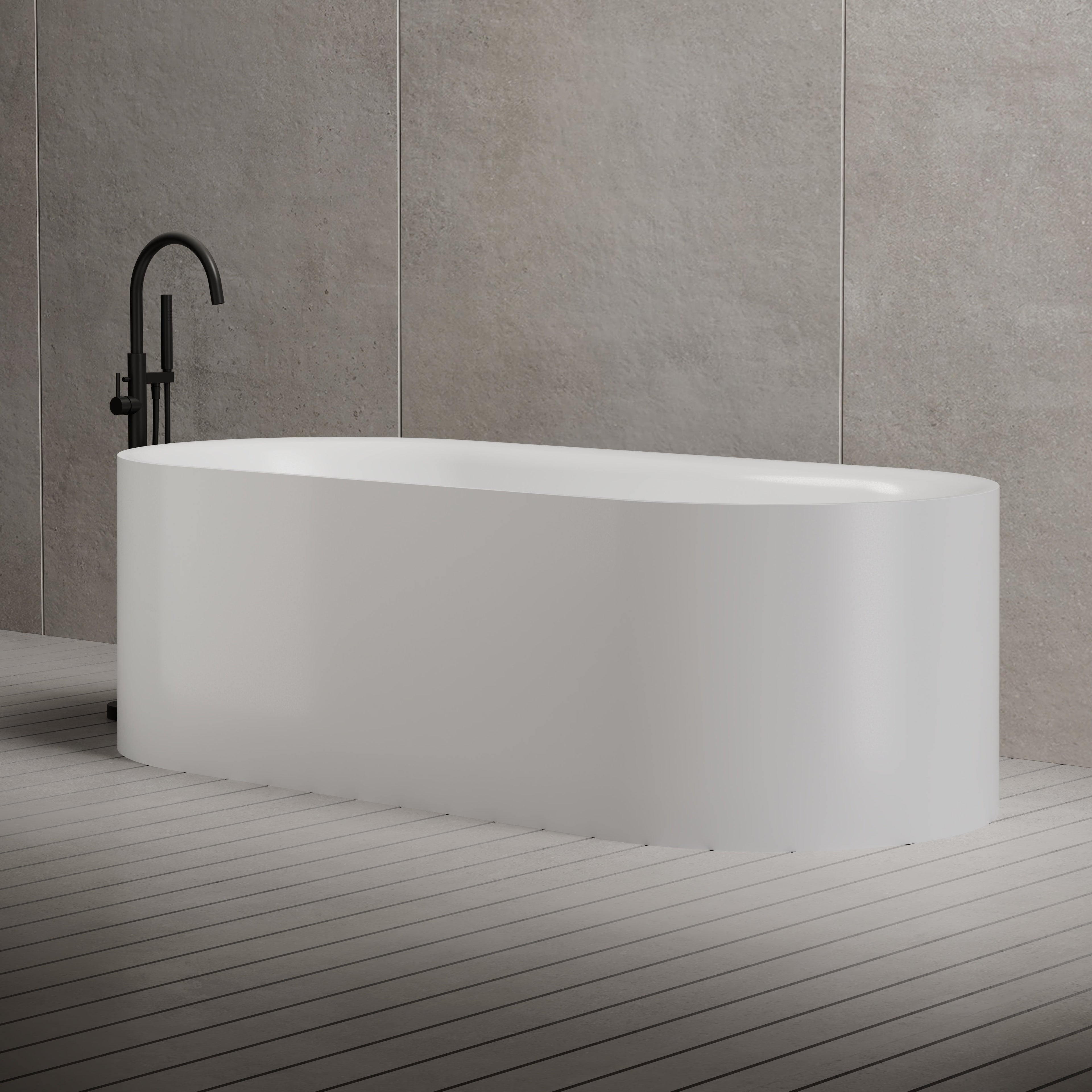 XA060 Wide Oval Bath | MonBlari-SideView