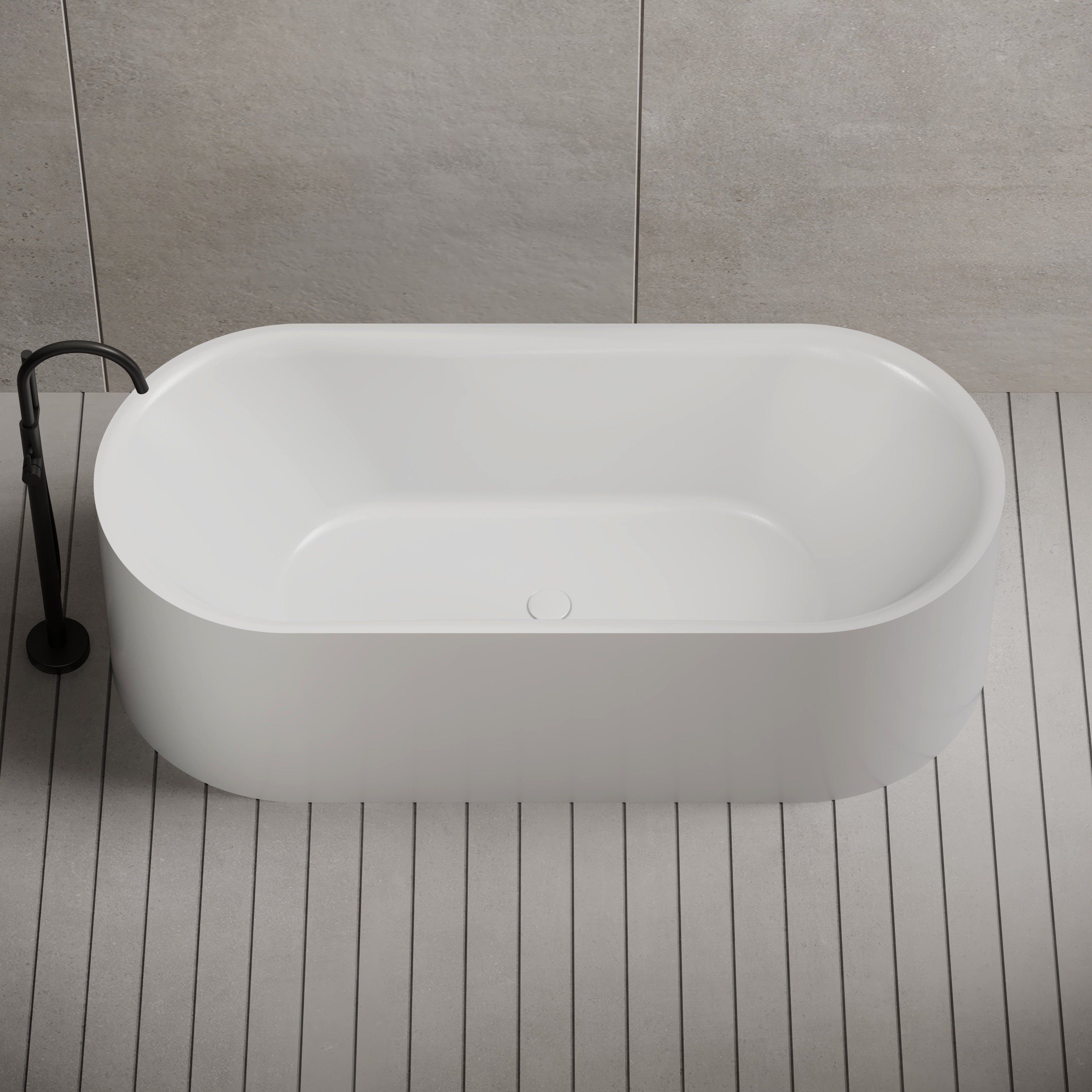 XA060 Wide Oval Bath | MonBlari-FronTopView