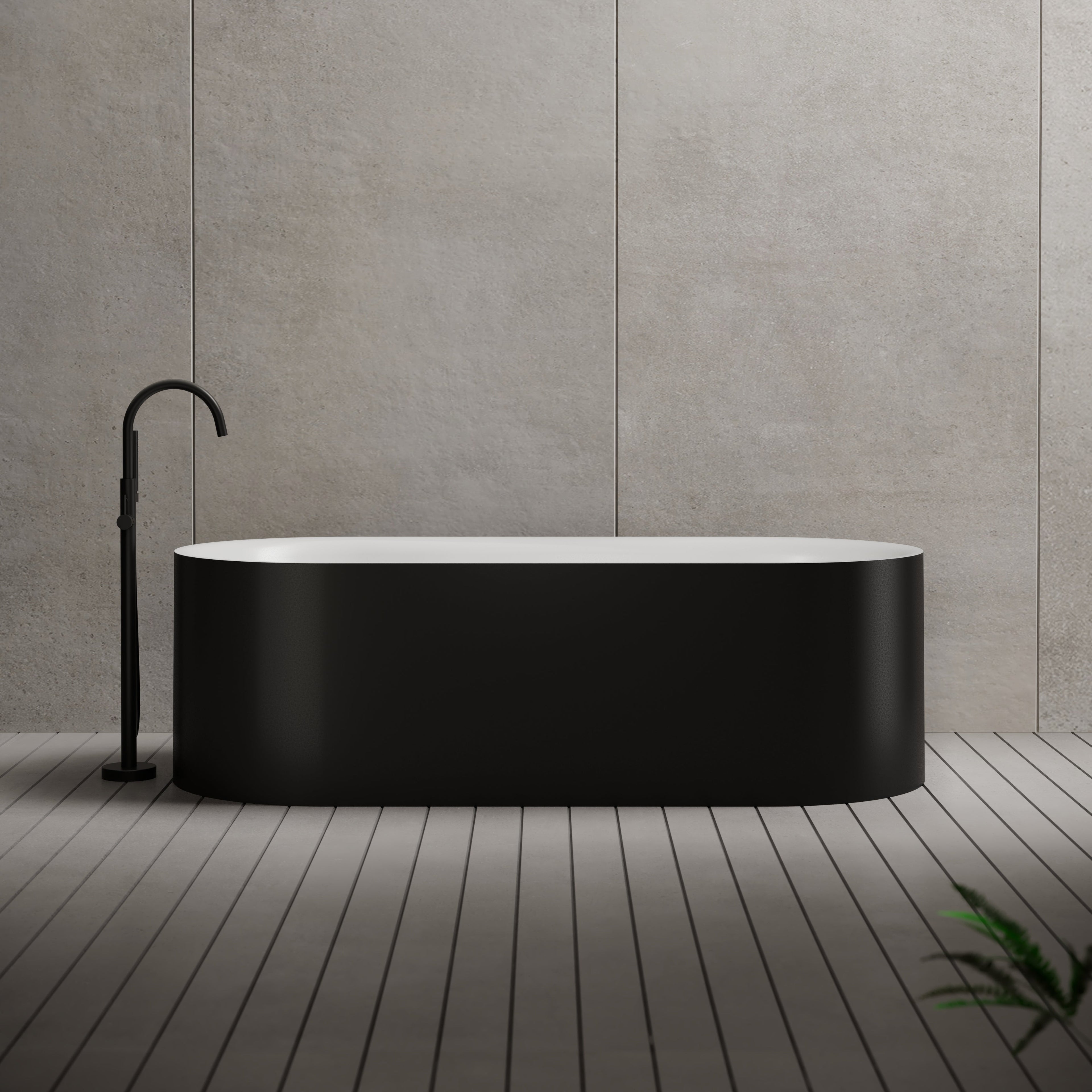 XA060 Wide Oval Bath | MonBlari-FrontView